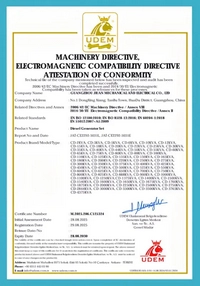 شهادة CE لمولدات الديزل